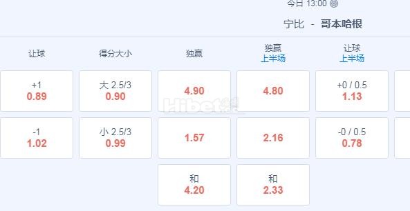 丹麦超 1：00 利恩比VS哥本哈根