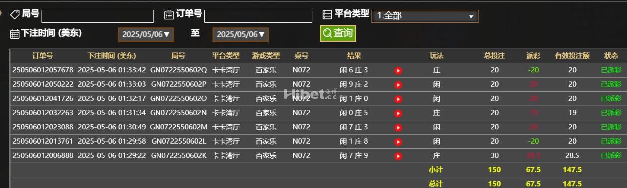 百家乐这次收获不错