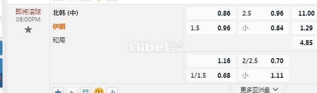 亚洲预选 20：00 朝鲜VS伊朗