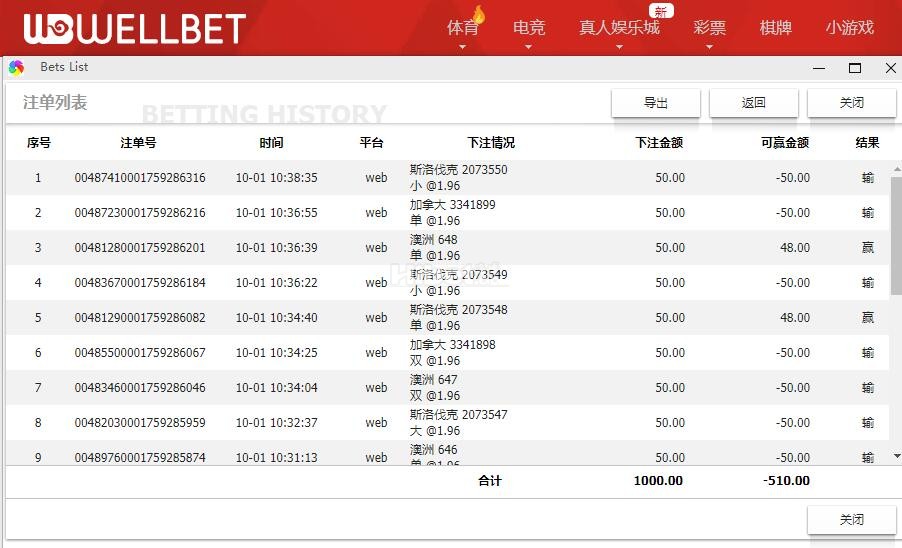 吉祥坊的愉快彩是亏损个510了