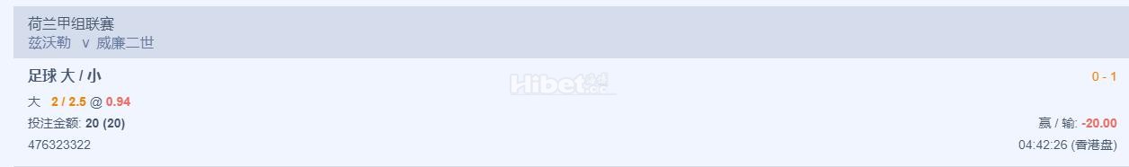 荷甲搞了一手大球是挂了啊